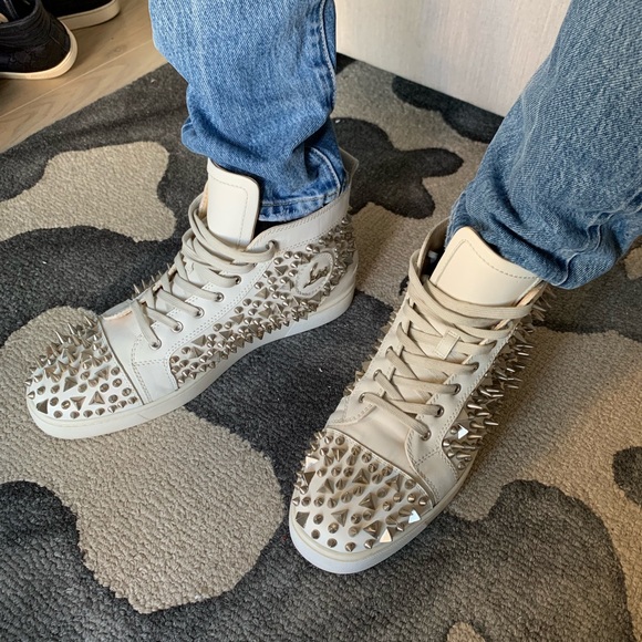 silver christian louboutin men